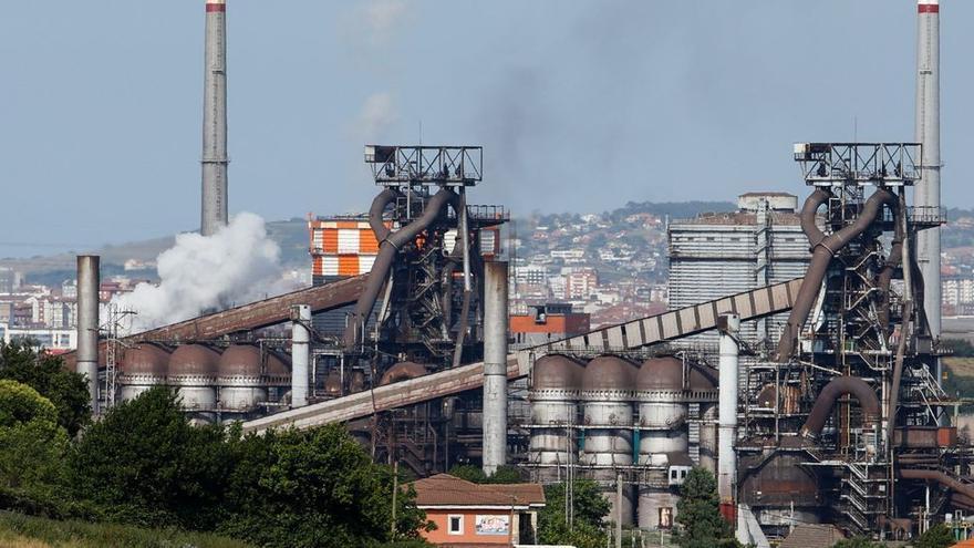 Hornos altos de Arcelor en Veriña.