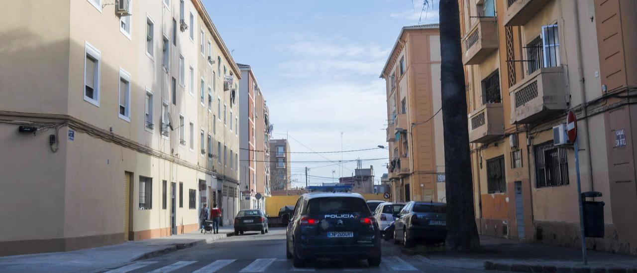 Imagen de las casitas rosas de València.