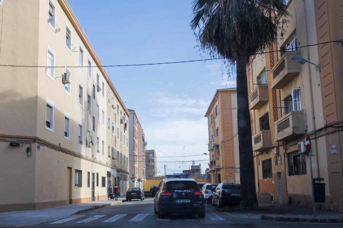 Imagen de las casitas rosas de València.