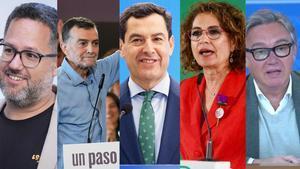 Collage candidatos elecciones Andalucía