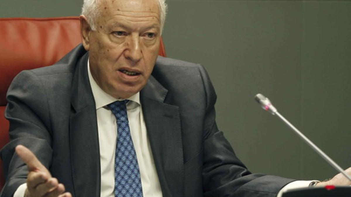 García-Margallo, en una rueda de prensa, el pasado 19 de septiembre, en Madrid.