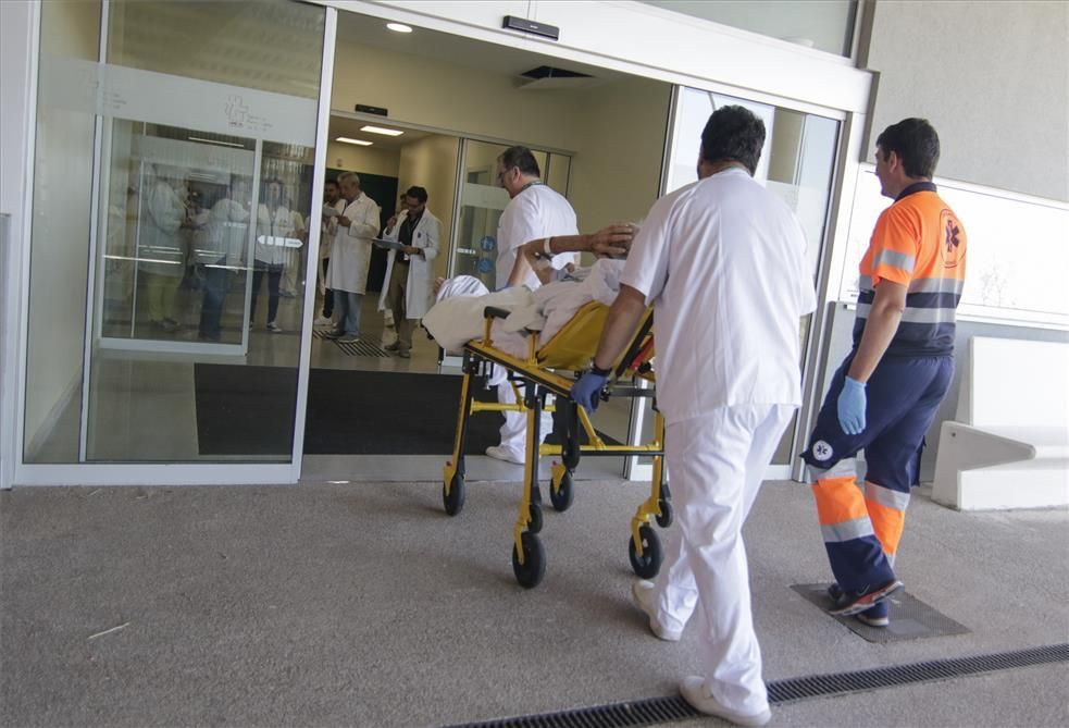 Traslado de pacientes al Hospital Universitario de Cáceres