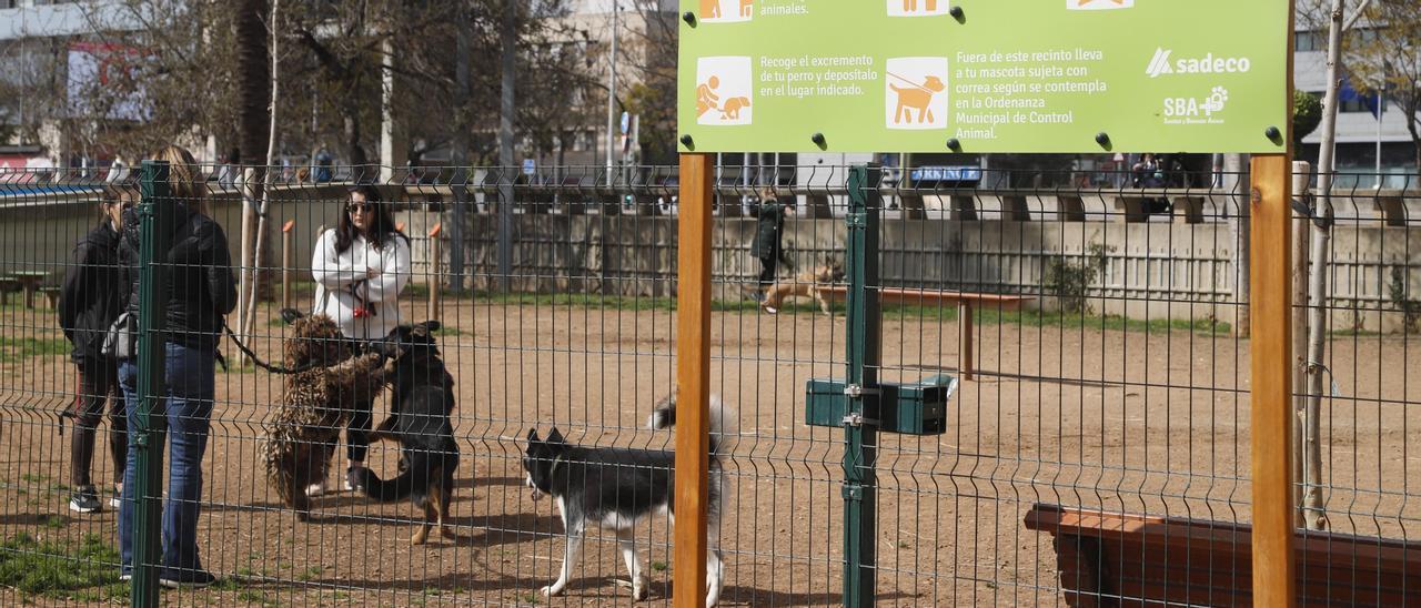 Zona de expansión canina de la avenida de la Libertad de Córdoba.