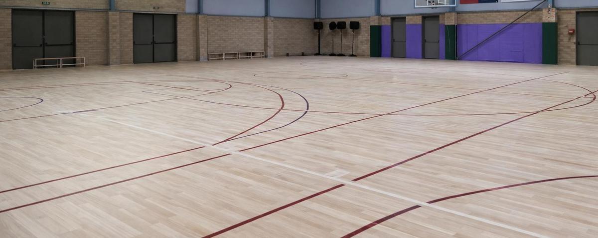 La pista del pavelló de Bescanó