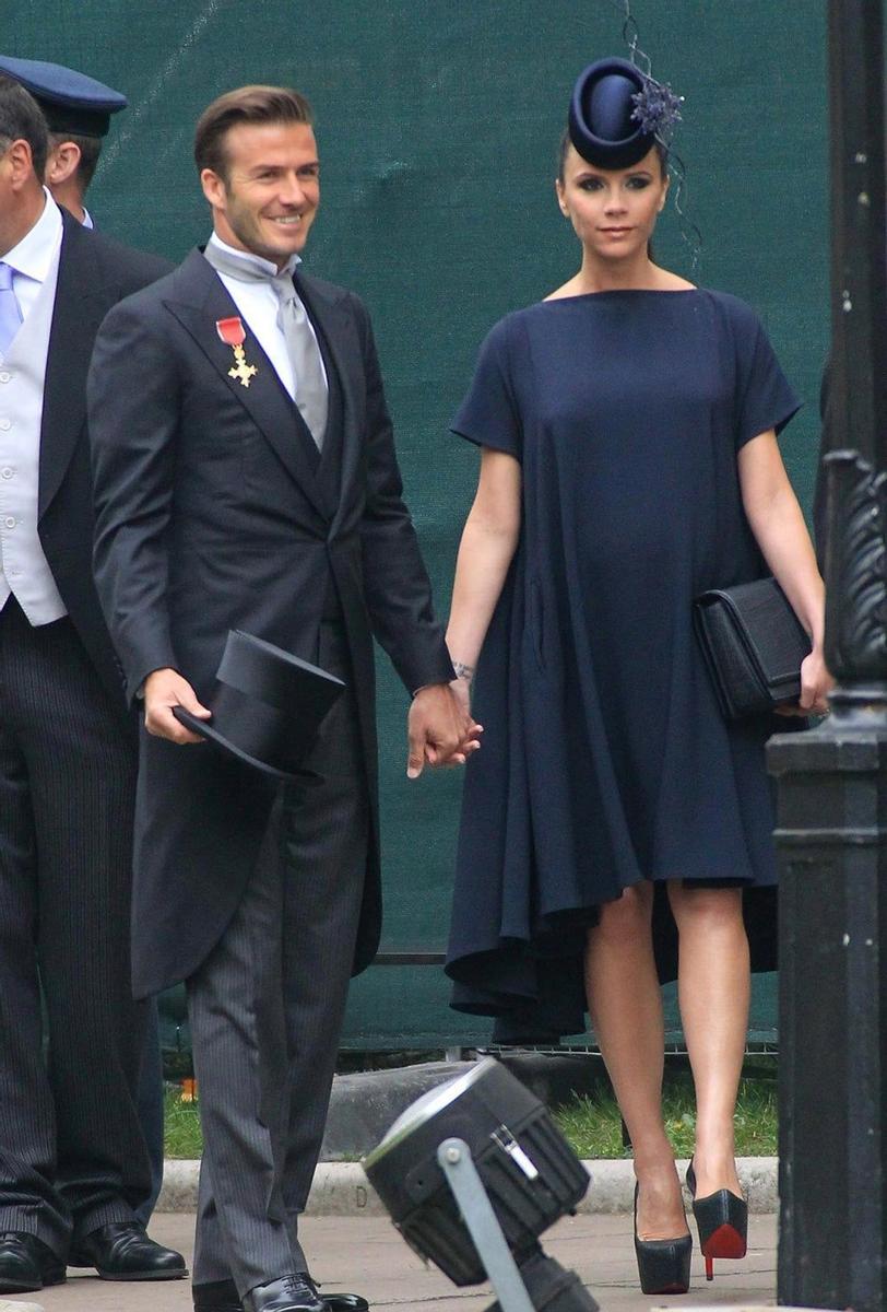 Los Beckham en la boda de Kate Middleton y Guillermo