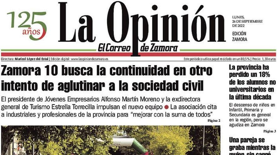 Los titulares del lunes en Zamora