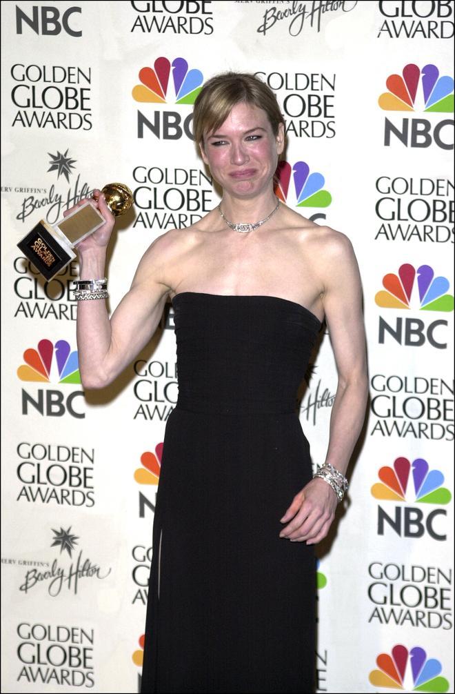 Renée Zellweger en los Globos de Oro 2001