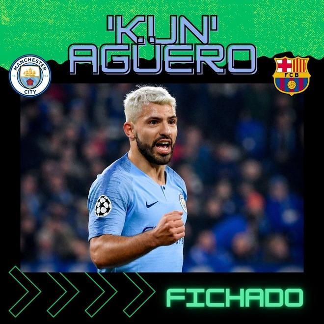 El Kun Agüero, tras convertirse en una leyenda del Manchester City, fichó libre por el FC Barcelona en 2021