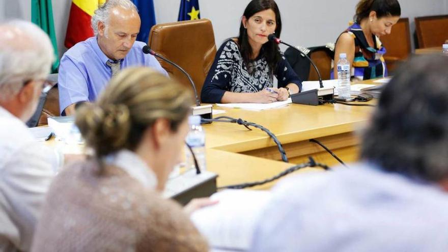 Yasmina Triguero, durante el Pleno de ayer en el Ayuntamiento de Castrillón.