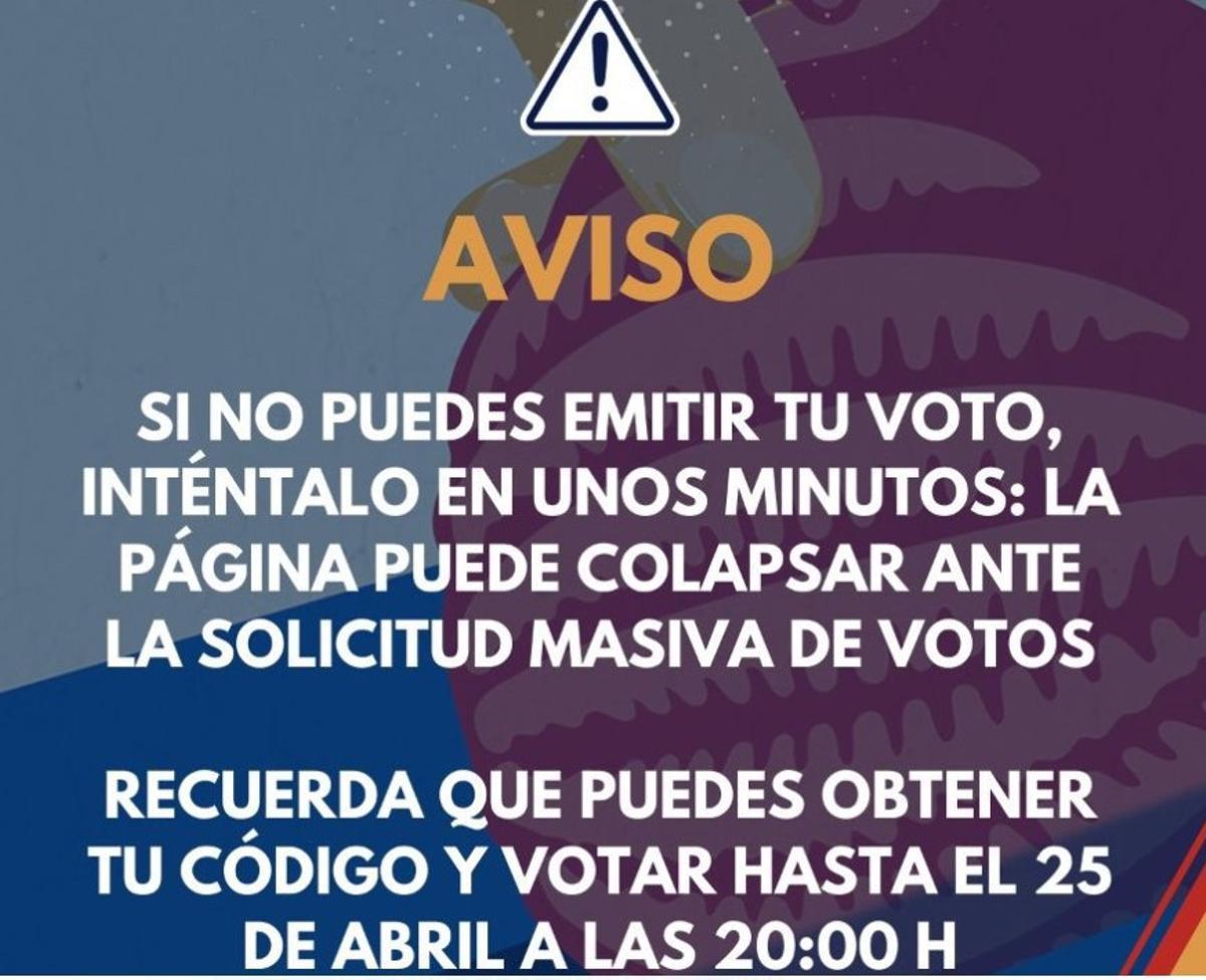 Comunicado del Ayuntamiento de Sevilla ante el colapso de la web para votar el modelo de Feria