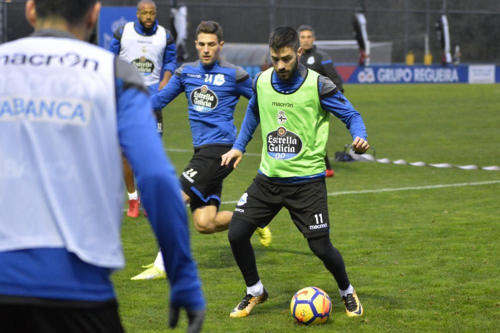 Fede Cartabia ha sido la única ausencia en el entrenamiento de esta tarde en Abegondo.