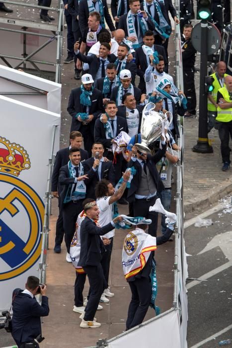 Las celebraciones del Real Madrid tras ganar su decimotercera Copa de Europa