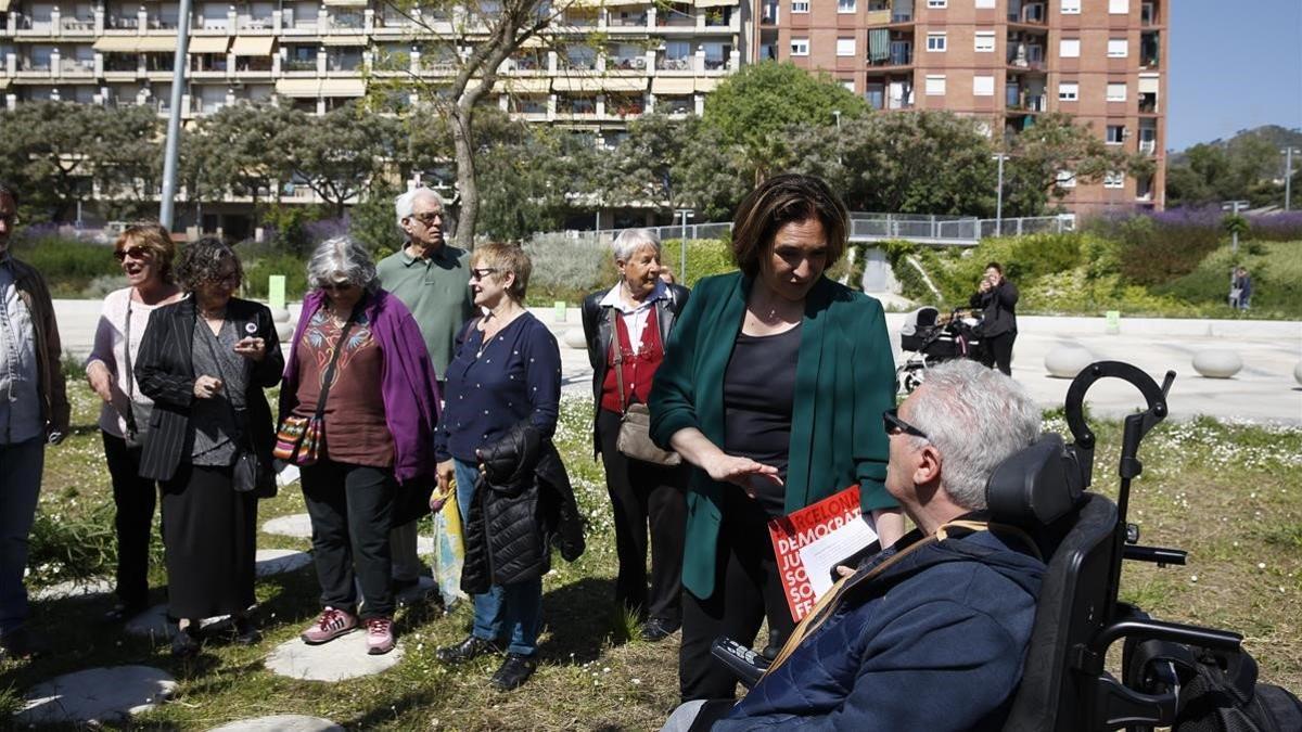 Ada Colau en un acto de campaña