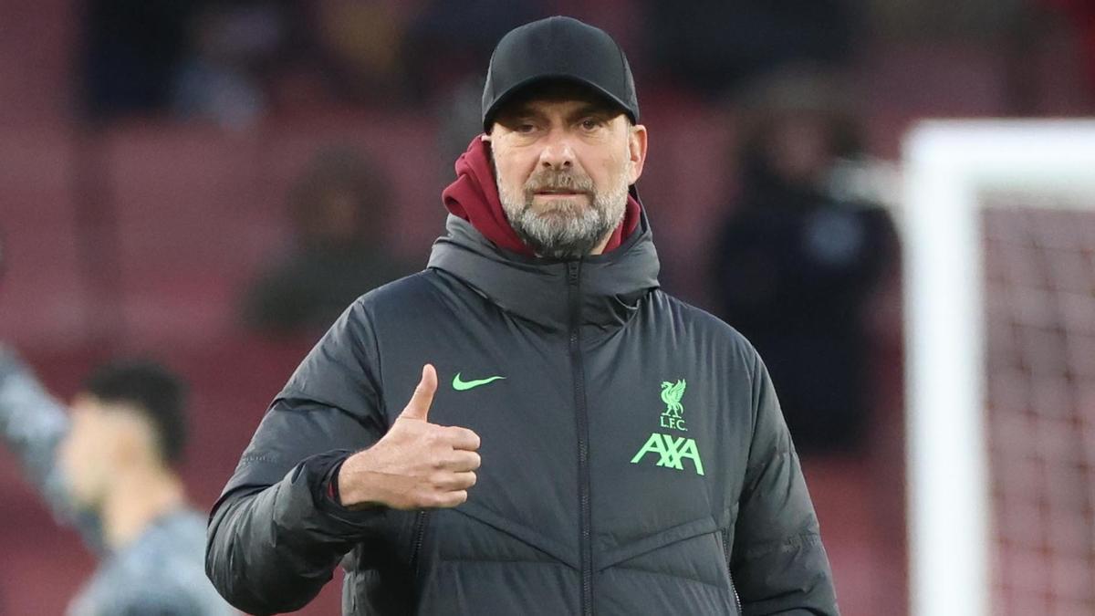 Jürgen Klopp, en el Emirates Stadium, antes de disputarse el Arsenal-Liverpool.