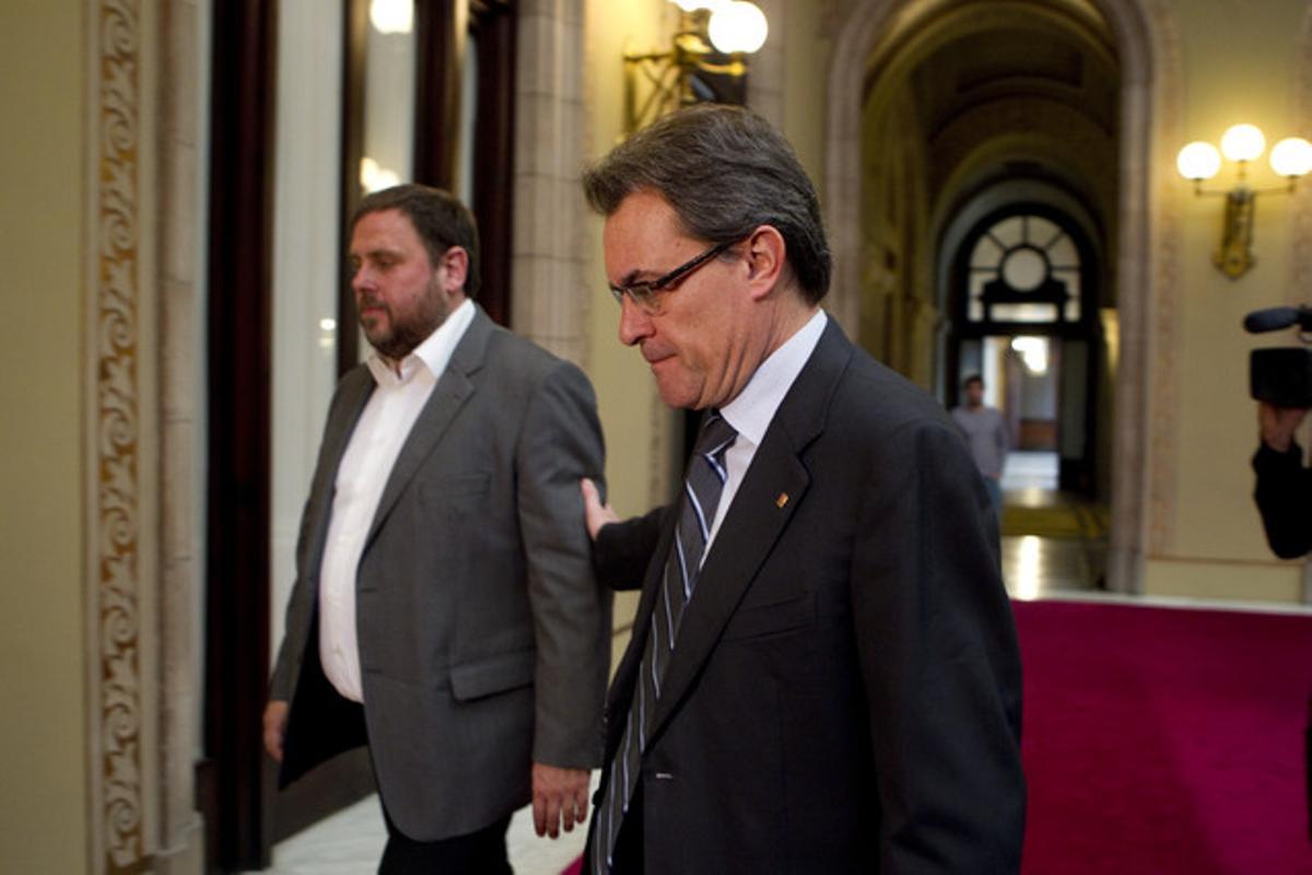 Oriol Junqueras i Artur Mas.