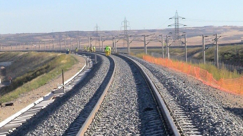 Tramo de vías de tren