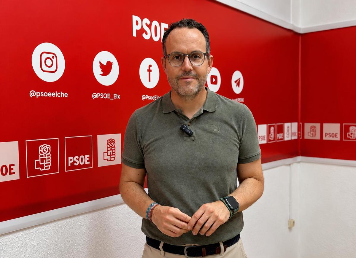 El portavoz del PSOE de Elche, Héctor Díez