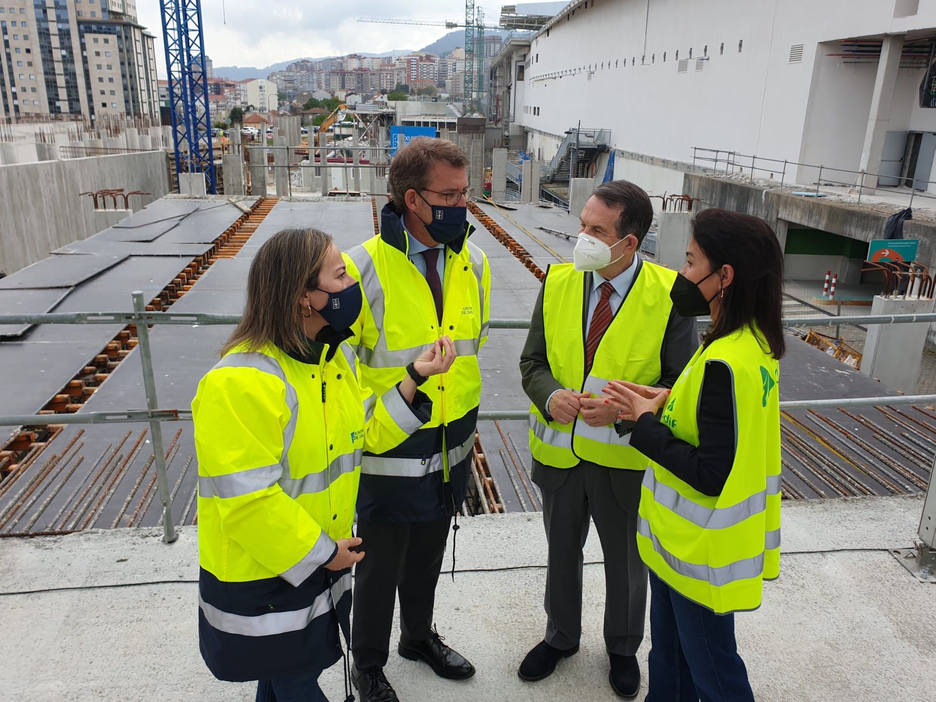 Visita a las obras de la nueva estación de autobuses de Vigo