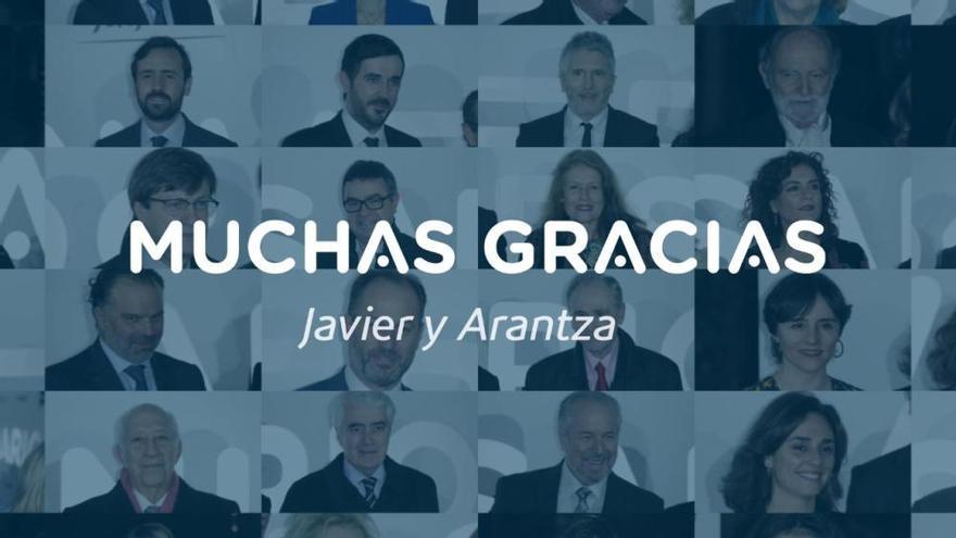 El agradecimiento a los invitados a la gala del 40 aniversario de Prensa Ibérica
