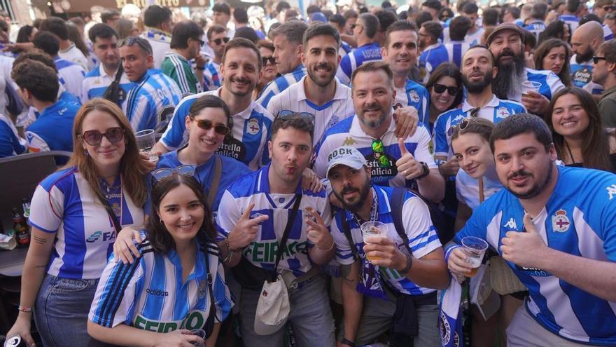 Así fue el ambiente en la calle San Juan y por toda A Coruña antes del Deportivo-Las Palmas