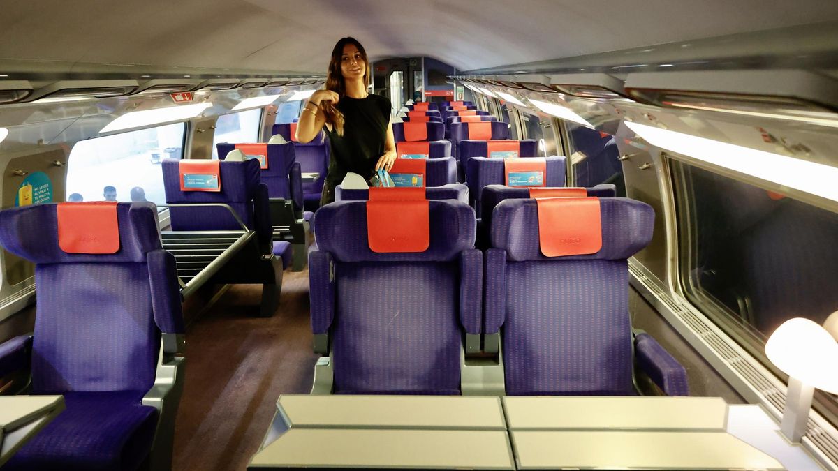 Interior del tren de Ouigo que llegará a Murcia.
