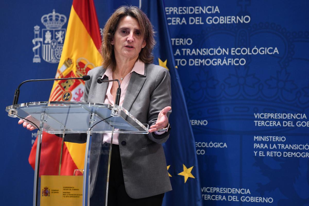 La vicepresidenta del Gobierno y ministra para la Transición Ecológica y el Reto Demográfico, Teresa Ribera