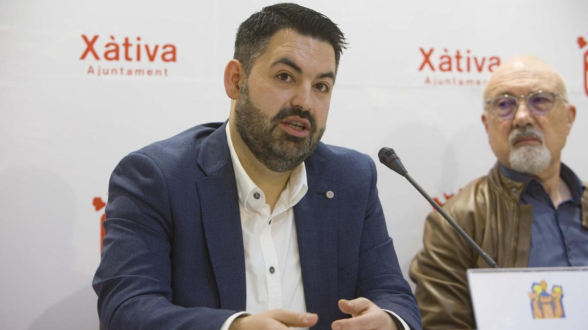 José Miguel Fayos, en la presentación de una iniciativa en Xàtiva.