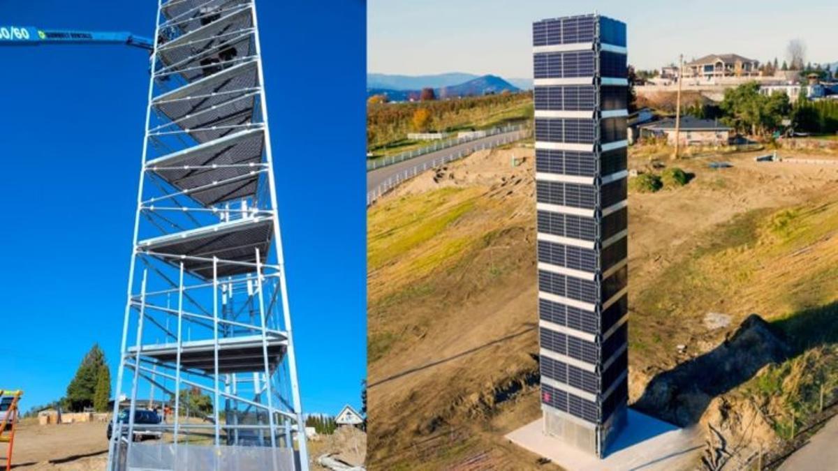 Torres en que captan energía solar sin ocupar suelo. Otra de las alternativas planteadas