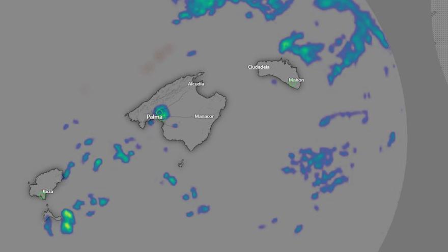 Radar de lluvias en Mallorca en directo | Precipitaciones con barro y calima