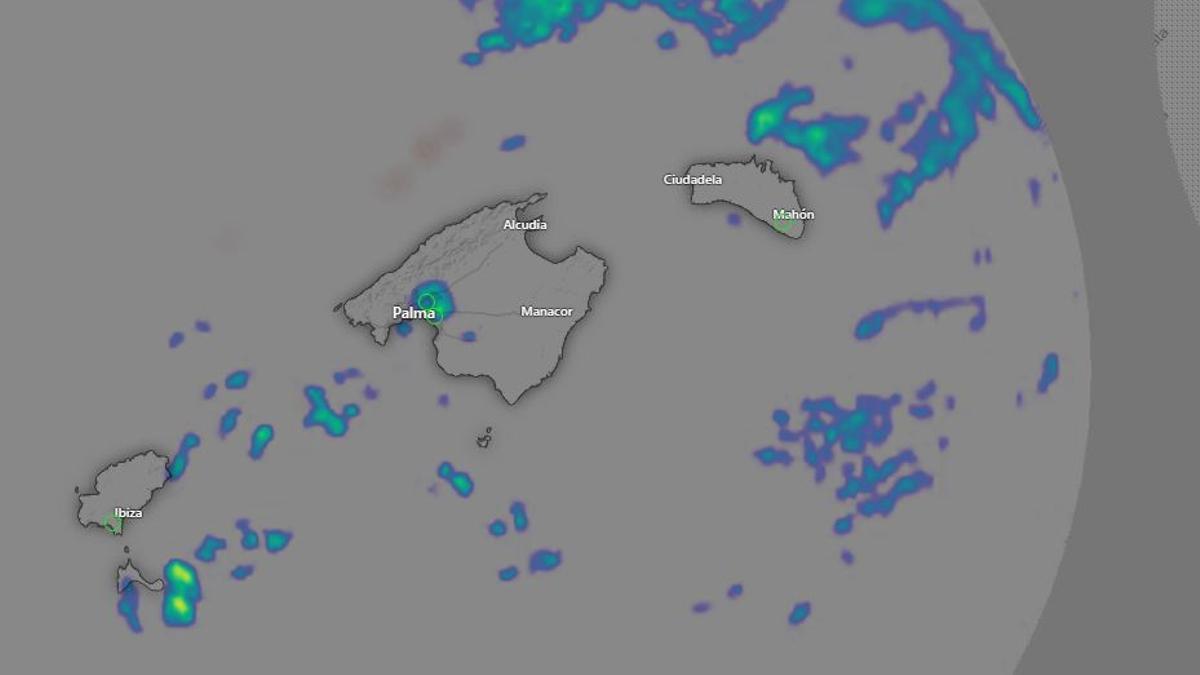 Radar de lluvias en Mallorca en directo