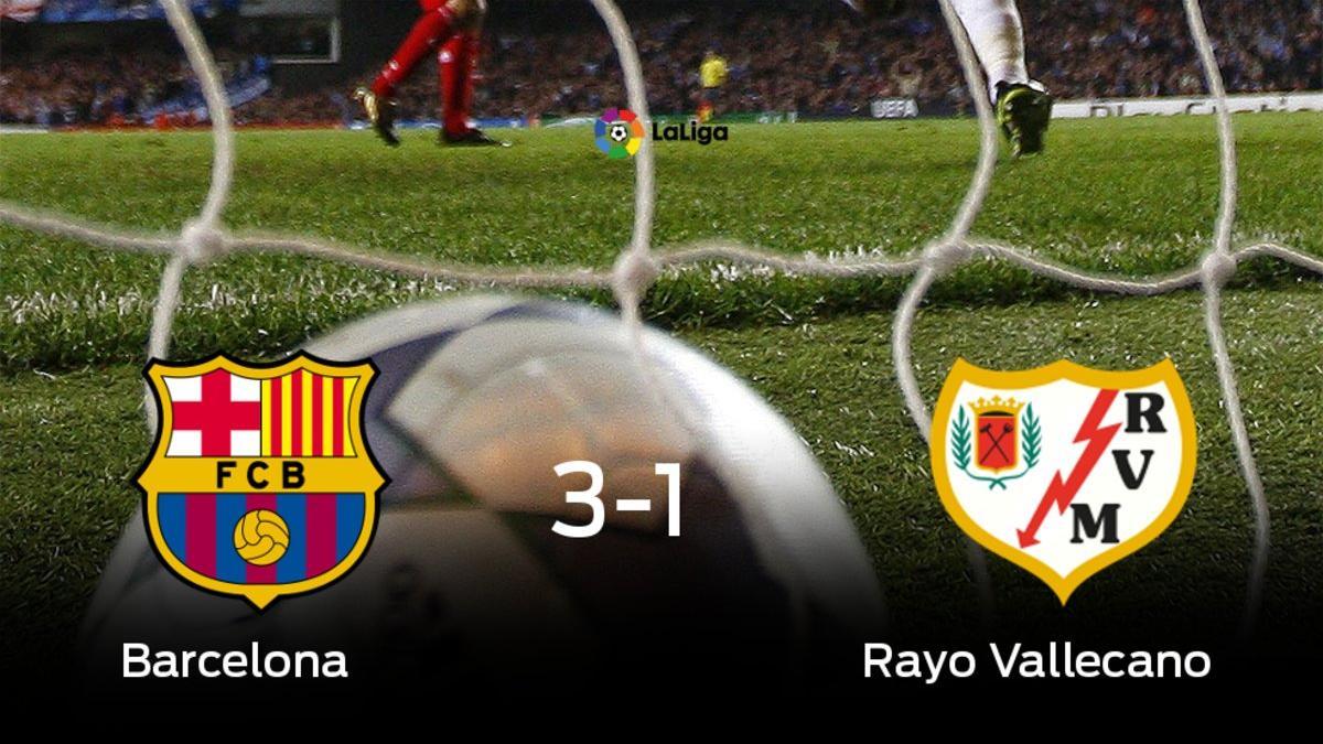 El Barcelona gana 3-1 al Rayo Vallecano en el Camp Nou