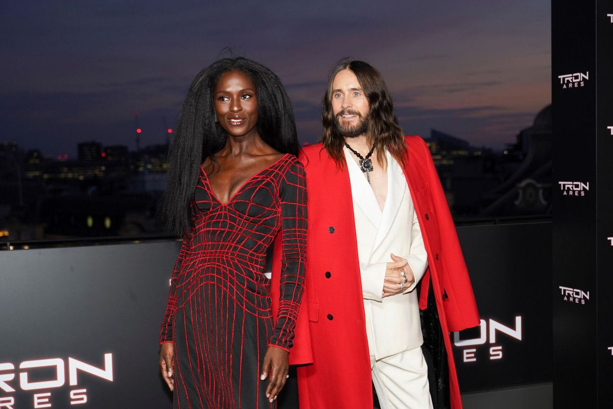 Jodie Turner-Smith y Jared Leto en la 'premiere' de 'Tron: Ares' en Londres, el pasado 1 de octubre.