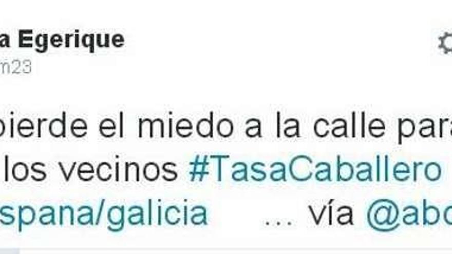 La campaña &quot;popular&quot; llega a las redes  |  La red social Twitter publicó ayer una veintena de tuits procedentes del PP de Vigo, el PP provincial y de concejales y miembros del partido dentro de la campaña iniciada contra Caballero y su &quot;bloqueo&quot; al transporte. Con el hastag #TasaCaballero, los tuits muestran los folletos que se están repartiendo en los municipios del Área con los precios del autobús actuales y los que que se pagarían con el plan metropolitano.