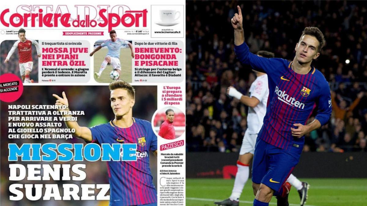 La portada de Il Corriere dello Sport se centra en el azulgrana Denis Suárez