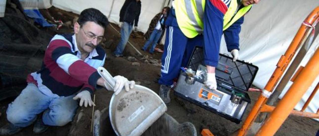 Las excavaciones de la fosa de Cabacheros realizadas en 2009.