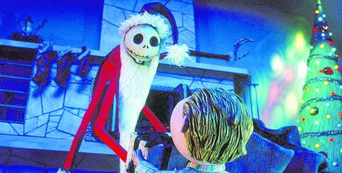 Jack Skeleton, como Papa Noel, en ‘Pesadilla antes de Navidad’.