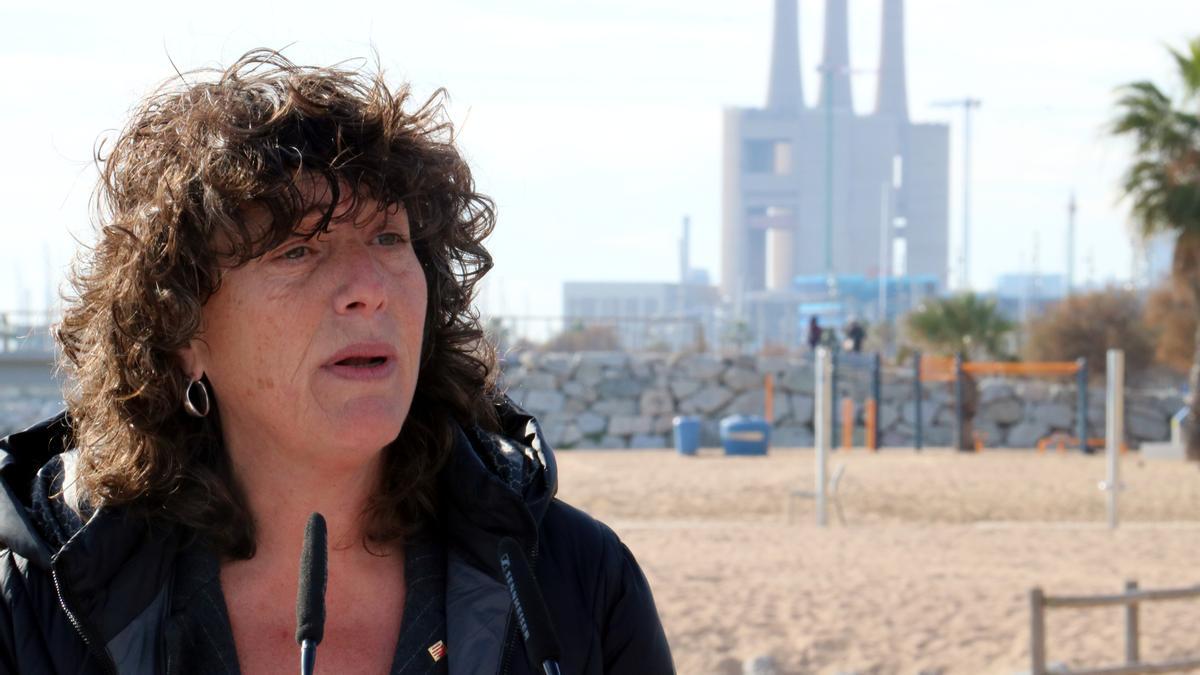 La 'consellera' de Acció Climàtica, Teresa Jordà, durante la presentación del plan contra el cambio climático.