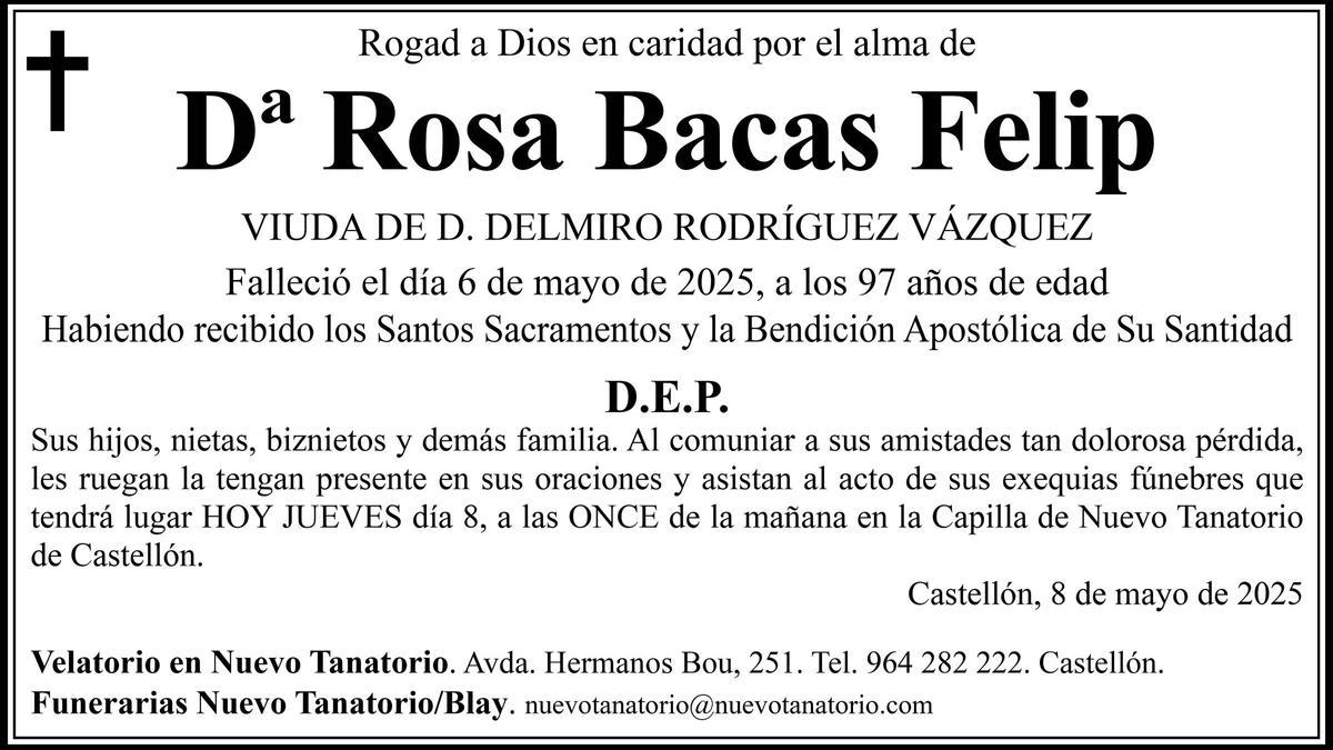 Dª Rosa Bacas Felip