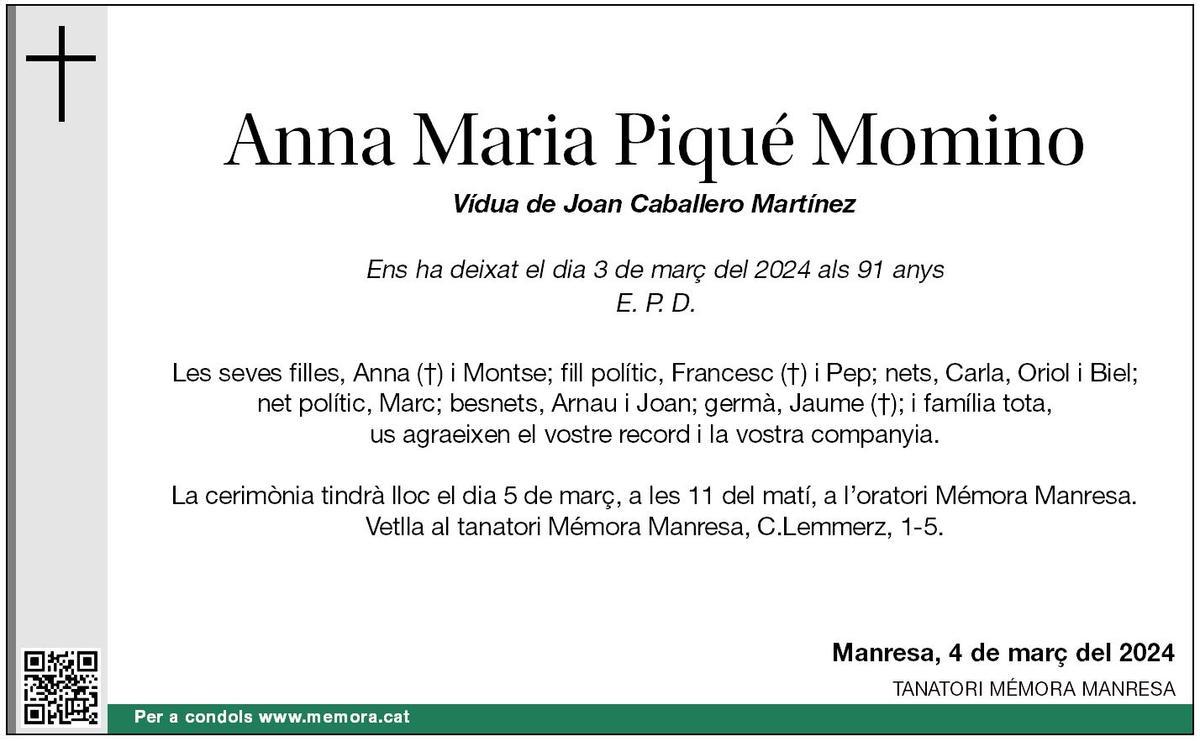 Anna Maria Piqué Momino