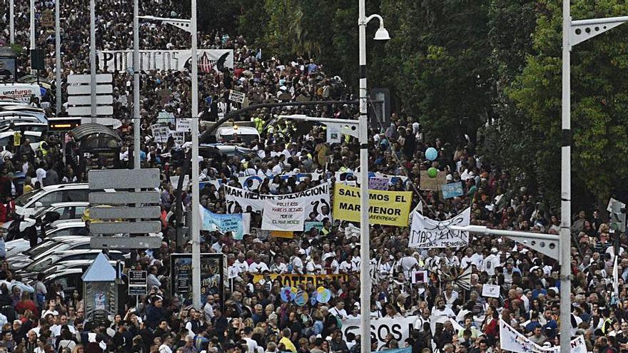 Protesta en Cartagena en 2019, con 50.000 personas. | I. SÁNCHEZ