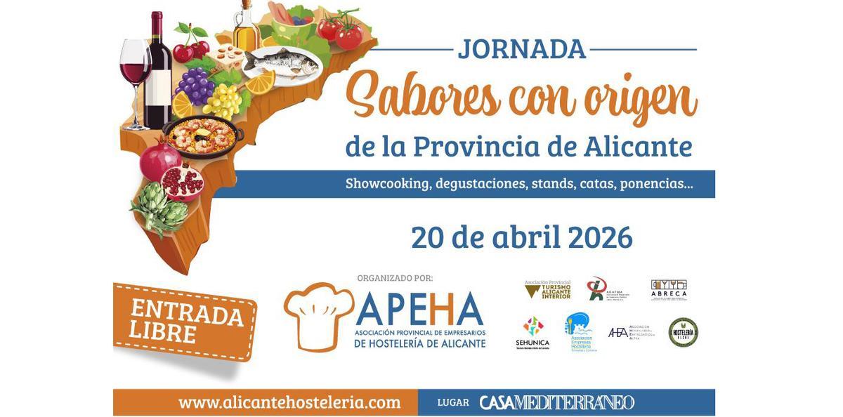 Cartel de la jornada "Sabores con origen de la Provincia de Alicante".
