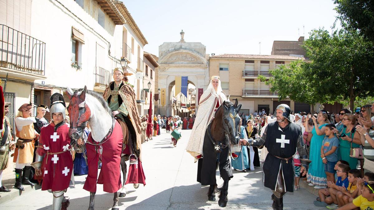 Recreación del momento de la entrada de los Reyes Católicos a Borja.