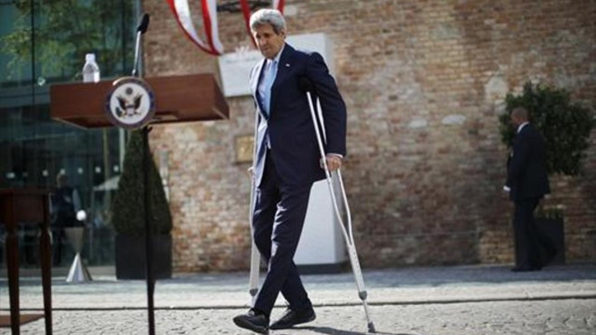 El secretario de Estado estadounidense, John Kerry, en las conversaciones sobre Irán en Viena.