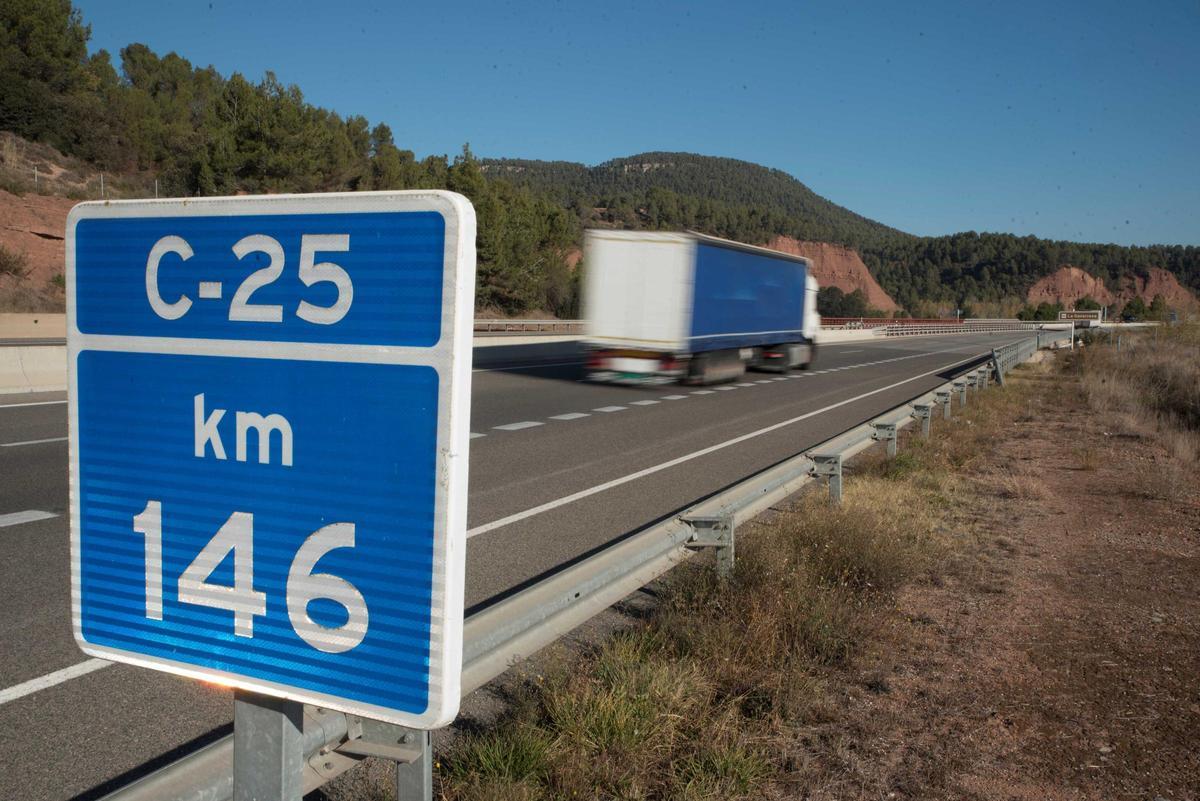L'Eix Transversal, convertit en autovia el 2013, en un tram del Bages