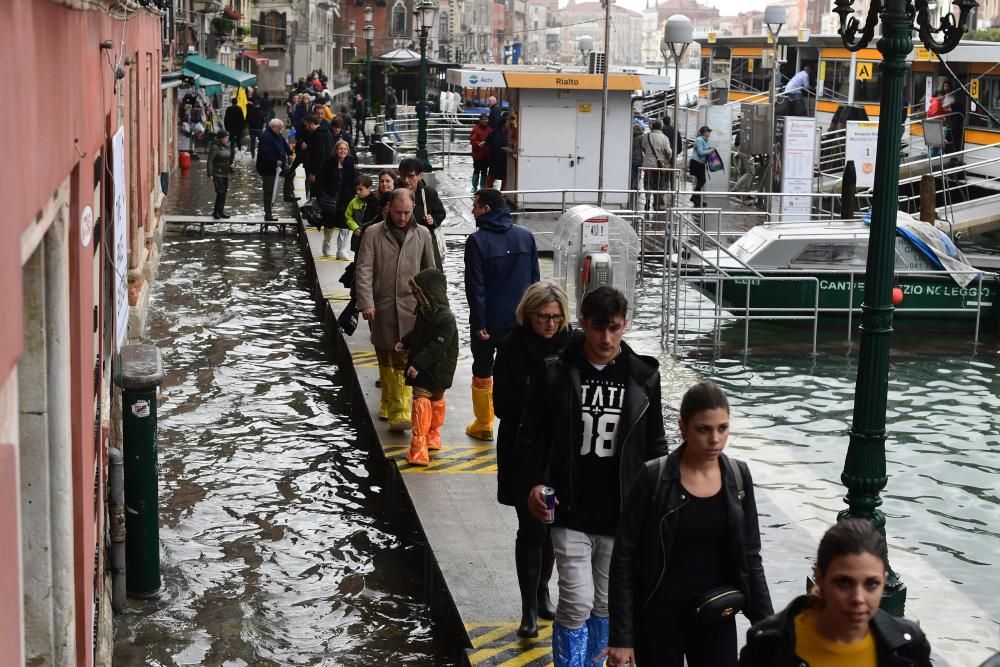 Venecia inundada por el ''acqua alta''