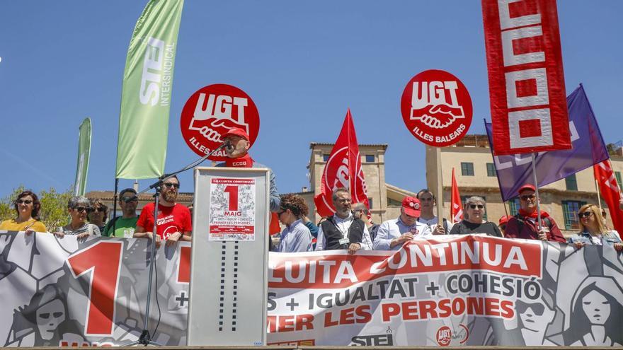 Kundgebung zum 1. Mai in Palma de Mallorca.