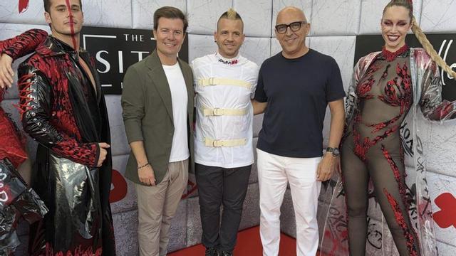 Dabiz Muñoz, Juan Manuel Costa ‘Paya’ y Fran Larrey en la inauguración de StreetXO en Ibiza.