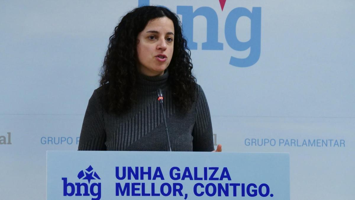 La portavoz de Facenda del BNG, Noa Presas, este lunes