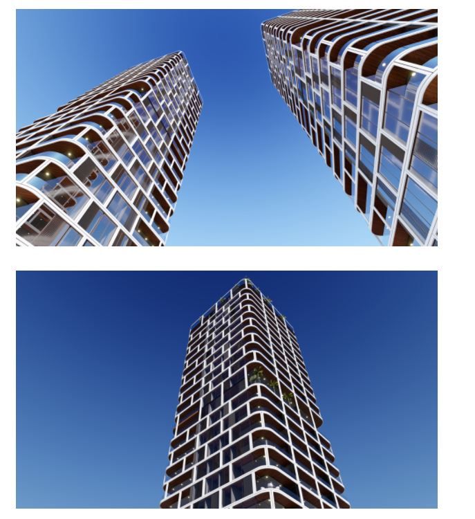 Recreación de la imagen de las torres que aparece en el proyecto