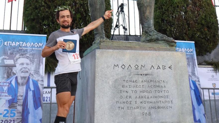 Iván Penalba, en la Spartathlon